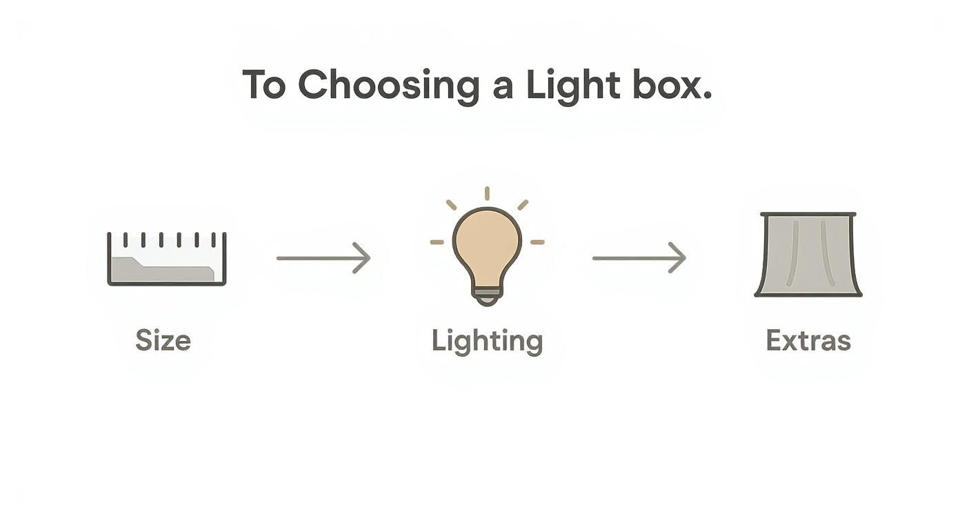 Infographic about product photography light box