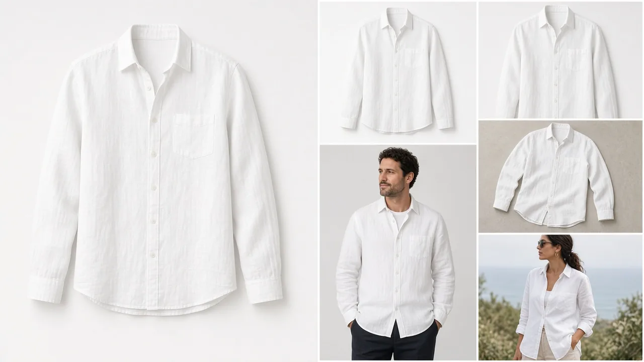 One product photo of a linen shirt versus a full ecommerce gallery