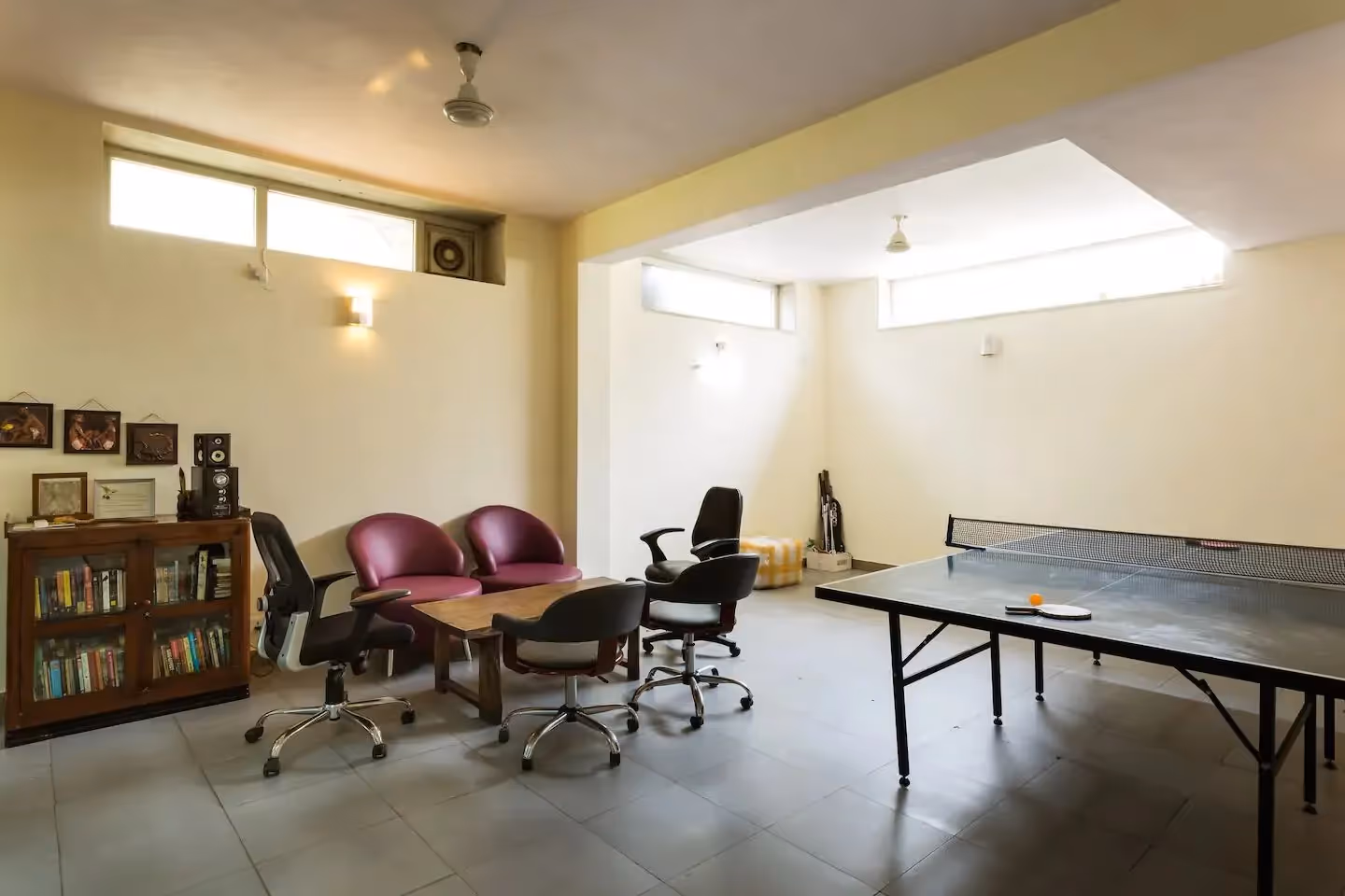Another view of the basement are in the serviced apartment building near Sector 40 Gurgaon