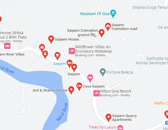 link to the google map of perch studio apartments on sohna road