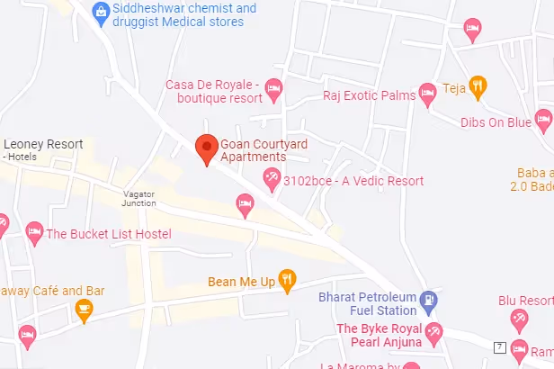 link to the google map of perch studio apartments on sohna road