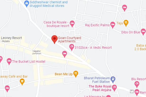 link to the google map of perch studio apartments on sohna road