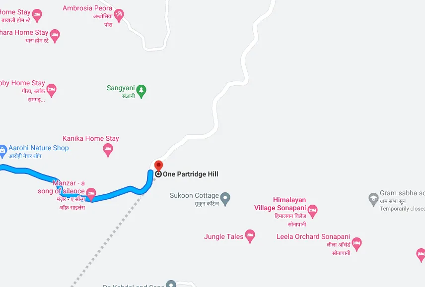 link to the google map of perch studio apartments on sohna road