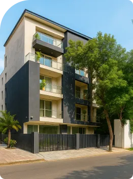 Perch Serviced Apartments MG Road Gurgaon – premium accommodation near MG Road Metro Station with modern design and greenery.