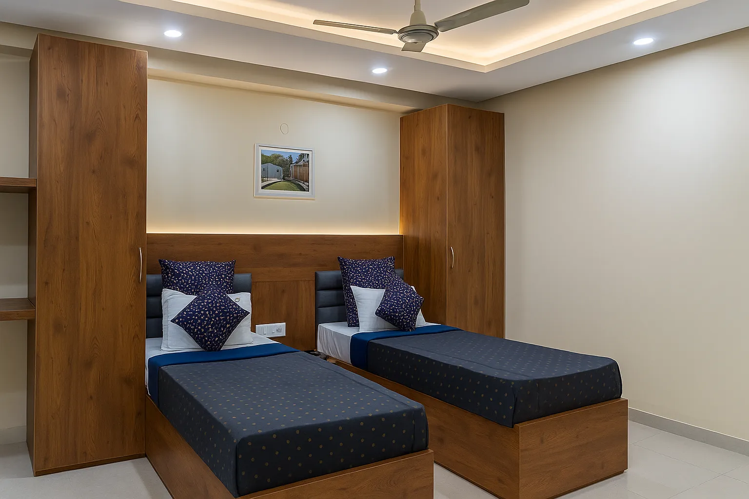Classic Room at Perch Arbor Cyber City offering a spacious setup with a large bed, bright window, and seating area.