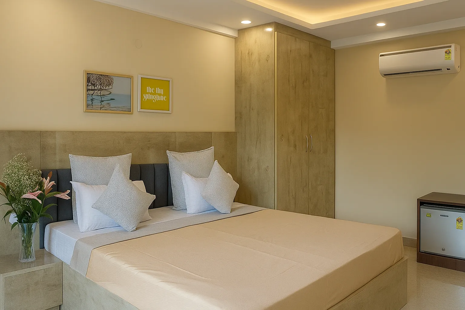 Sterling Room in Cyber City features a queen bed, and flat-screen TV for a comfortable stay.