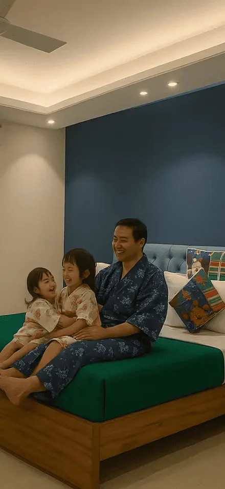 Luxury serviced apartment interior in DLF Cyber City Gurgaon by Perch Serviced Apartments