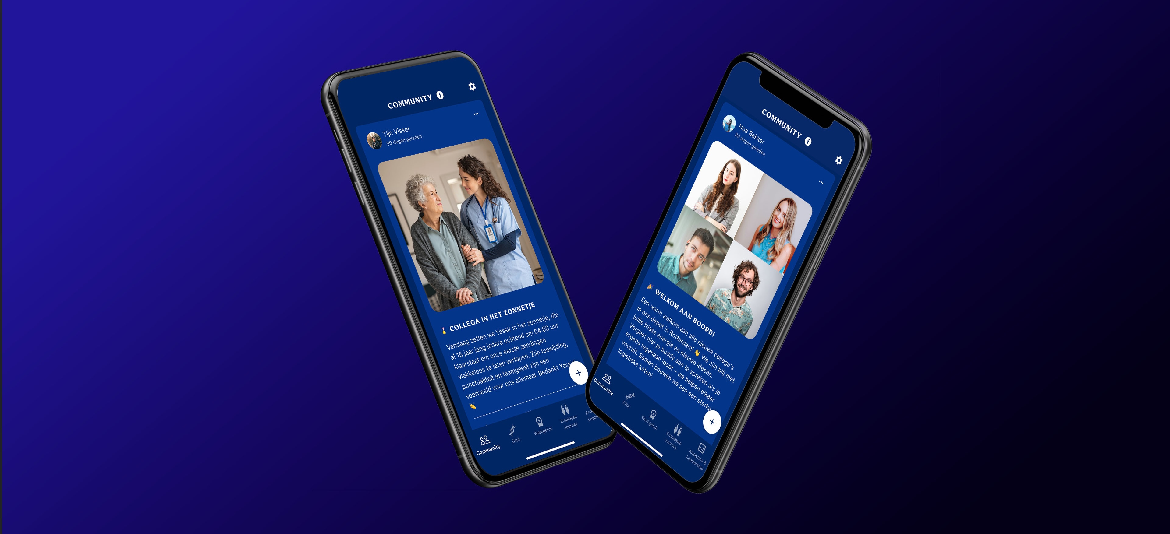 Phone with Work Happiness App