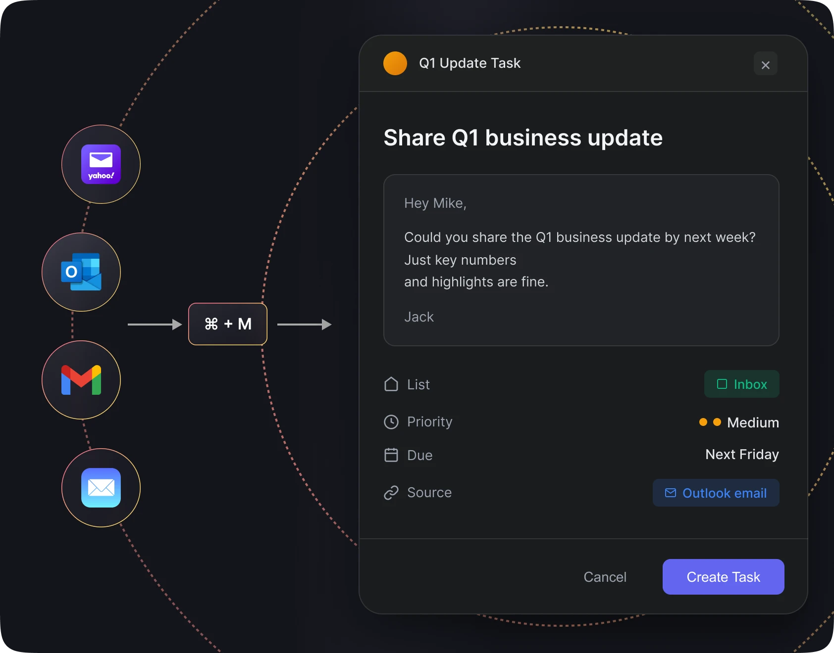 Use the easy tasks by Morgan Chrome extension to save emails that you need to follow up on. 