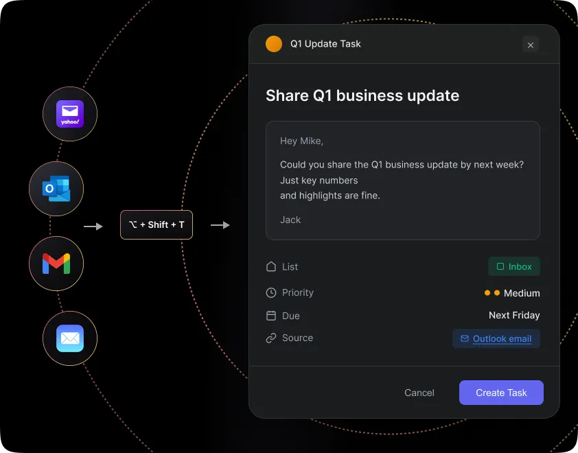 Use the easy tasks by Morgan Chrome extension to save emails that you need to follow up on. 