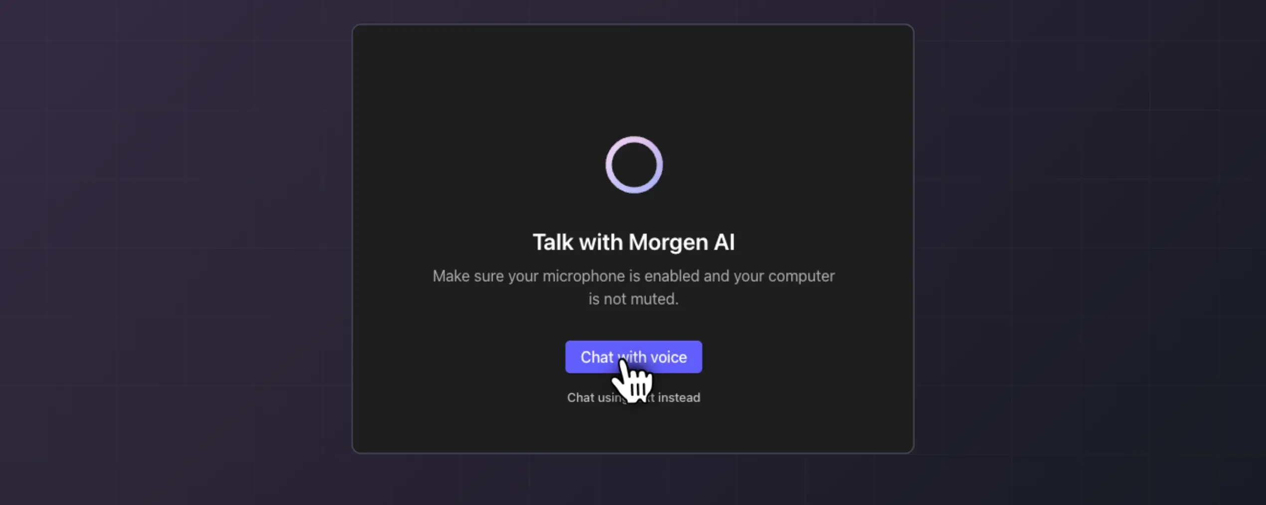 Talking with the Ai personal assistant