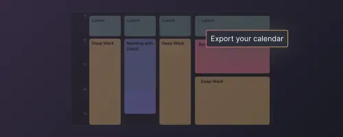Export or sync to your calendar
