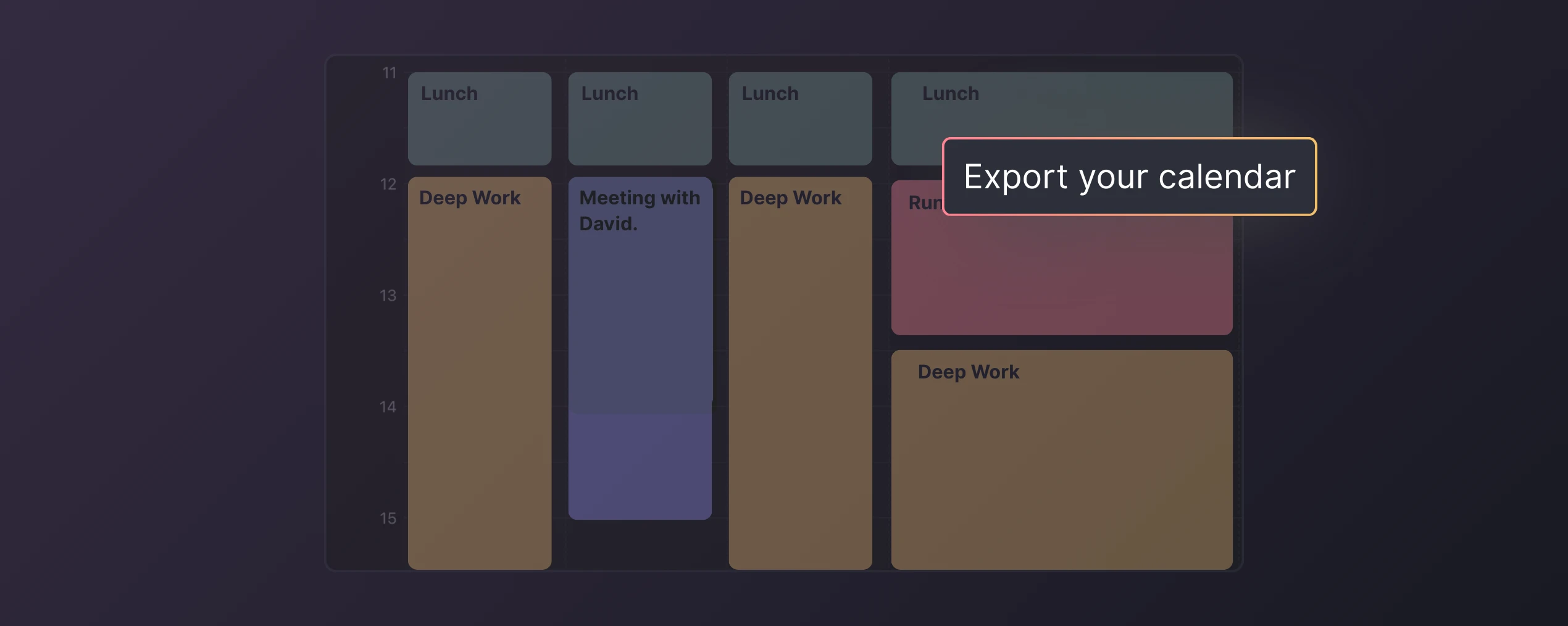 Export or sync to your calendar