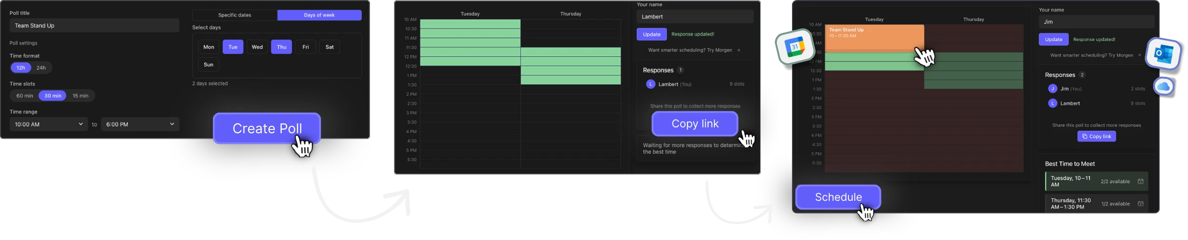Scheduling poll flow