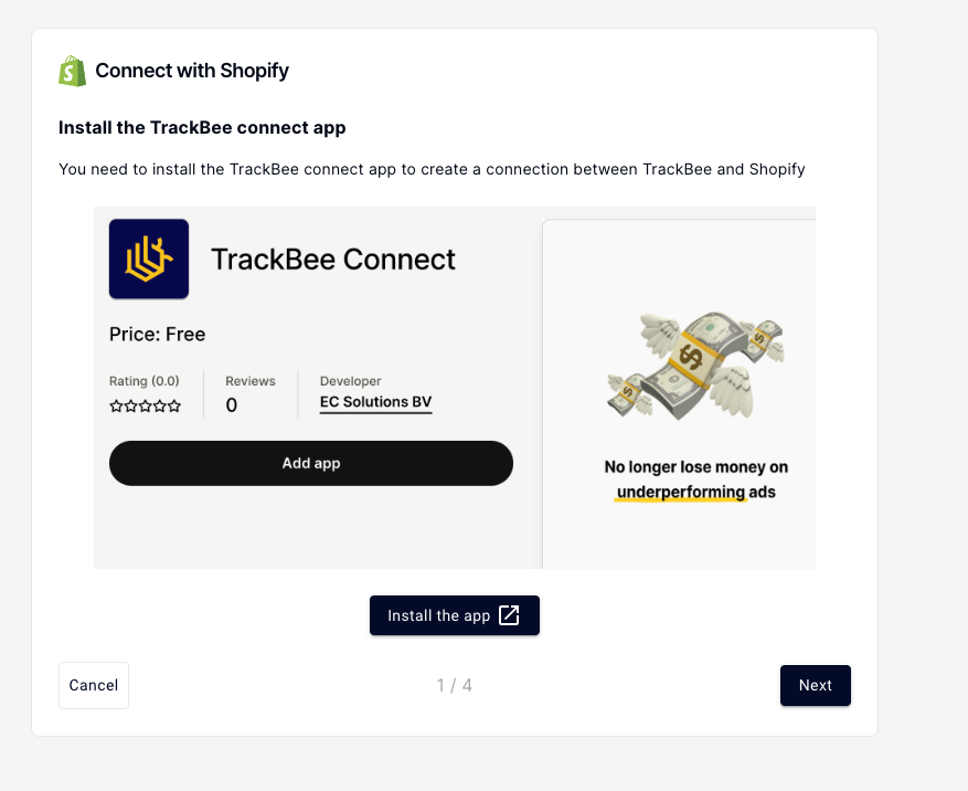 install trackbee app