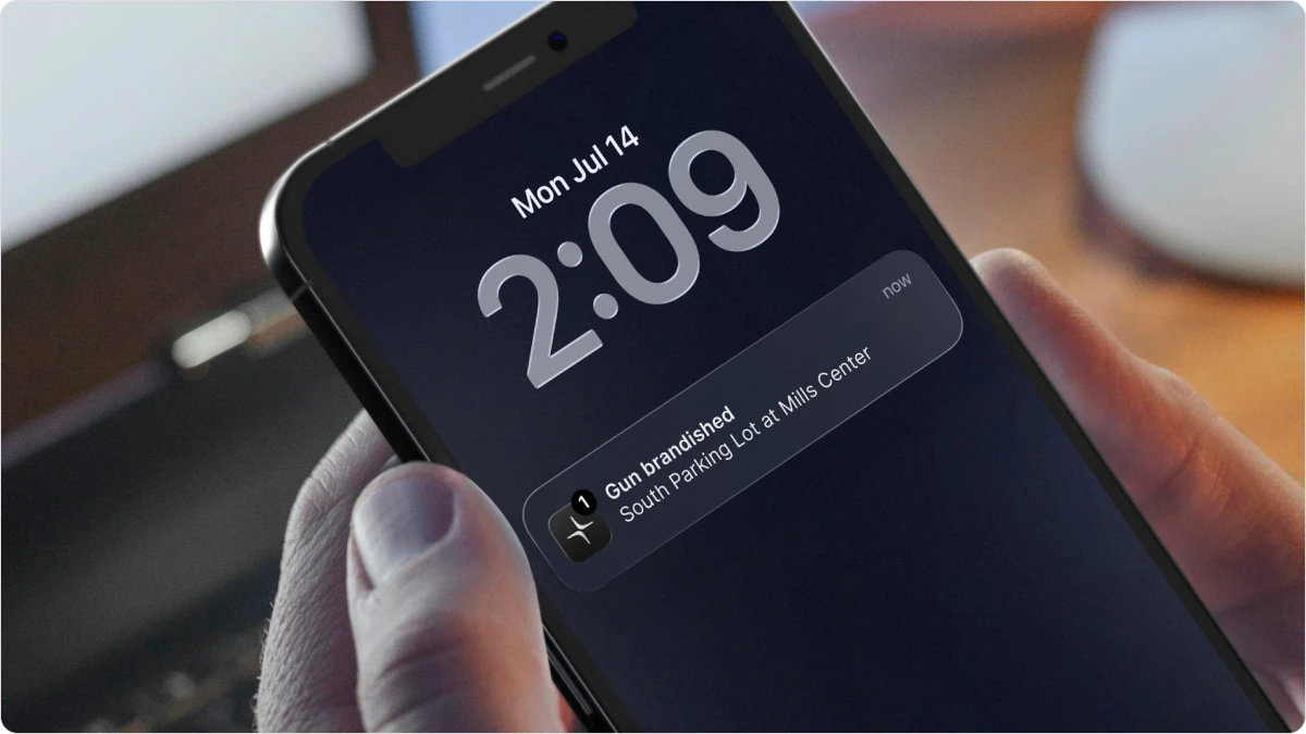 Smart phone with an alert.