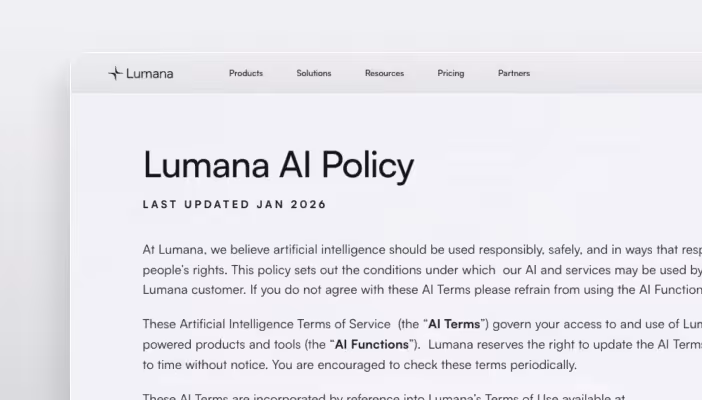 Innovation Meets Responsibility: Why We’re Setting a New Standard with Lumana’s AI Policy