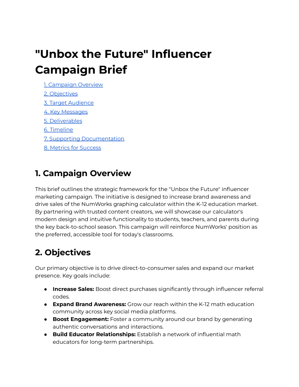 Unbox the Future influencer campaign brief