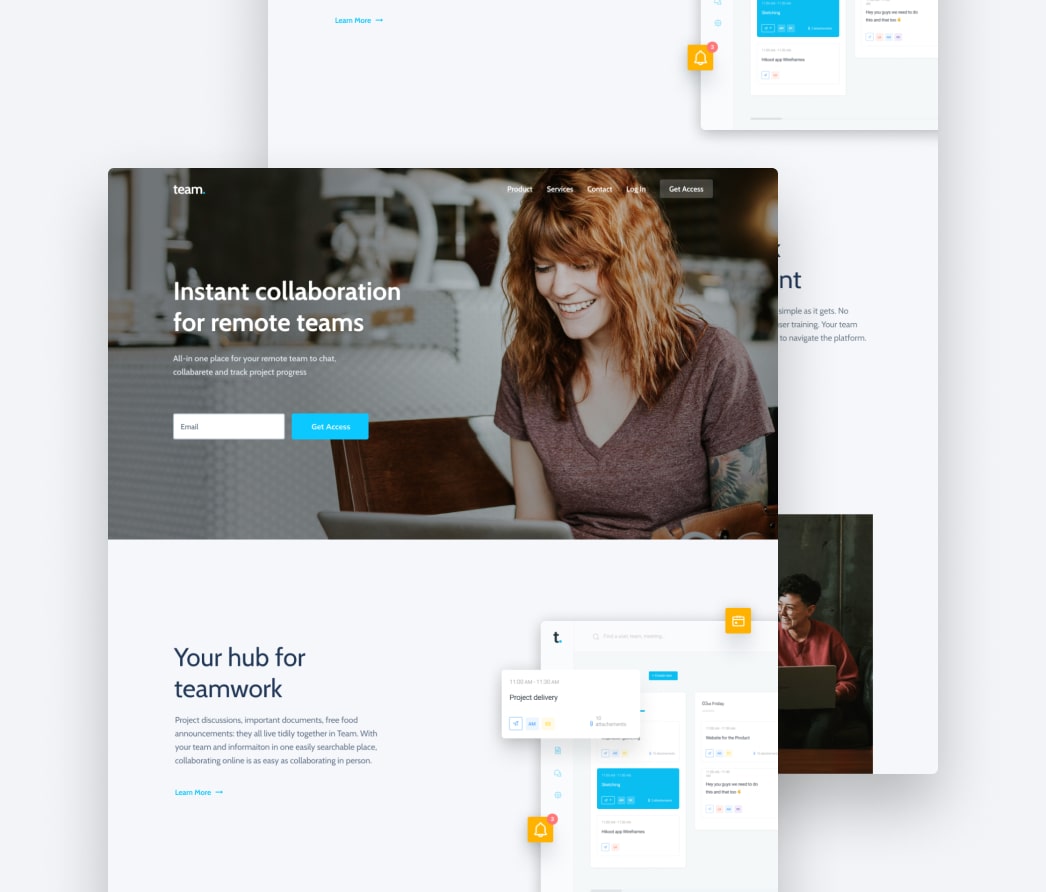 A mockup of a project
