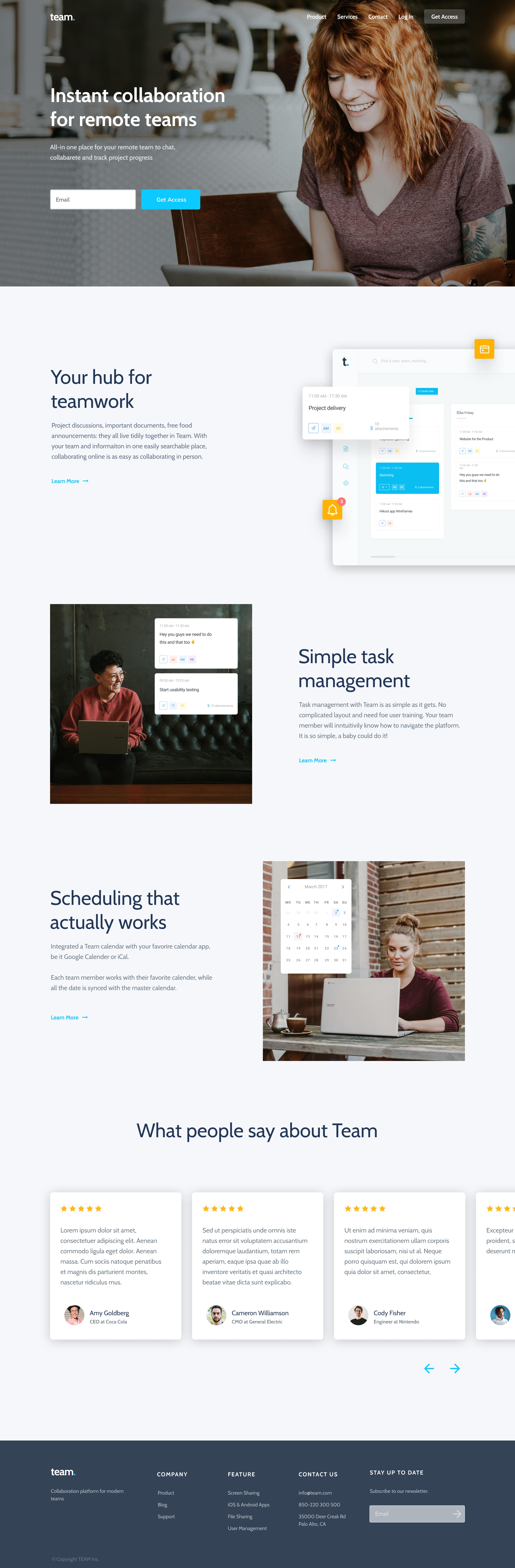 A screenshot of web page