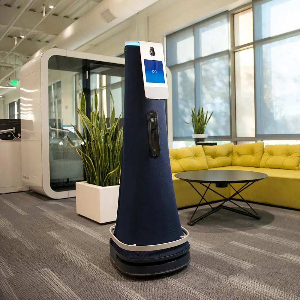 Cobalt Indoor robot patrolling a controlled office environment.