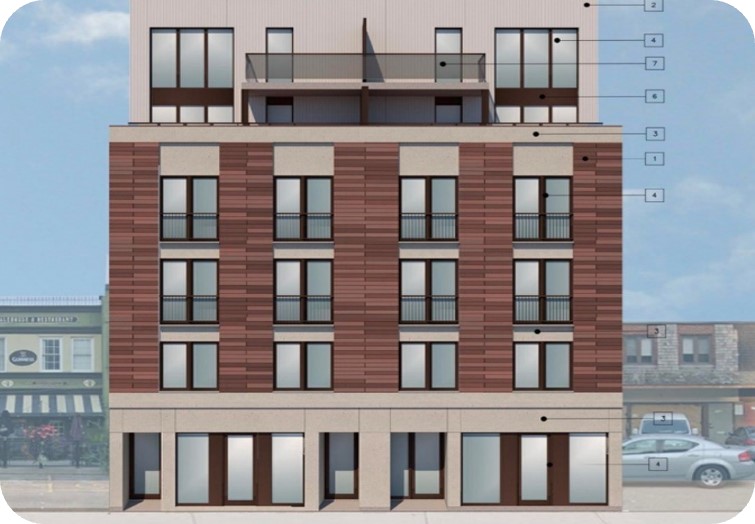 Concept photo of 5138 Dundas St W mid-rise apartment. 