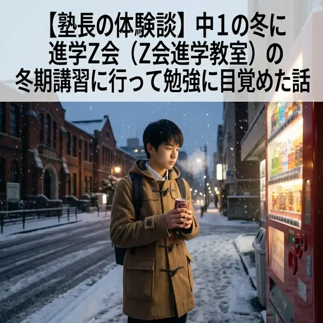 塾長の体験談】中1の冬に進学Z会（Z会進学教室）の冬期講習に行って