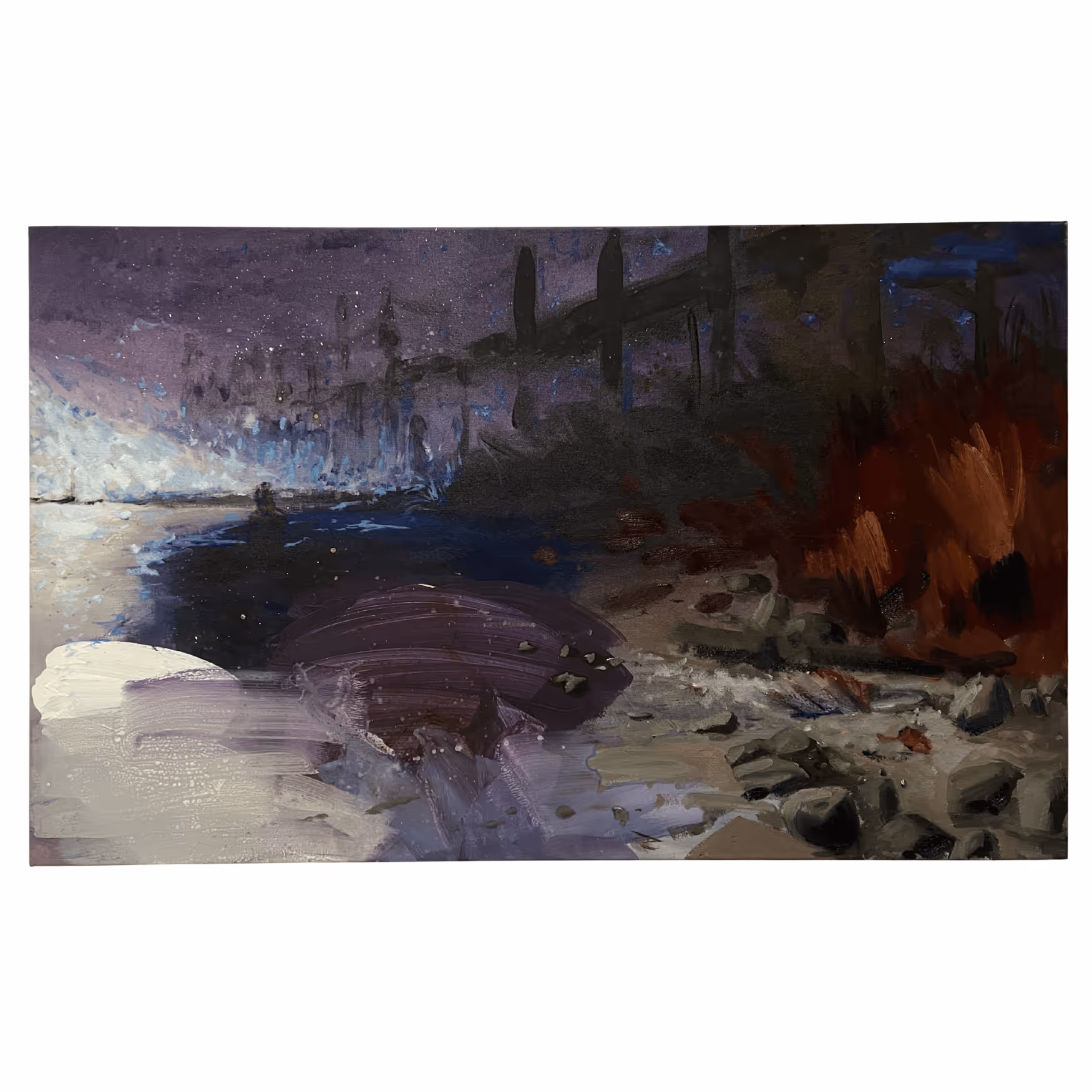 Painting Art by Yves Michael - a man sitting on a chair sunken in thought