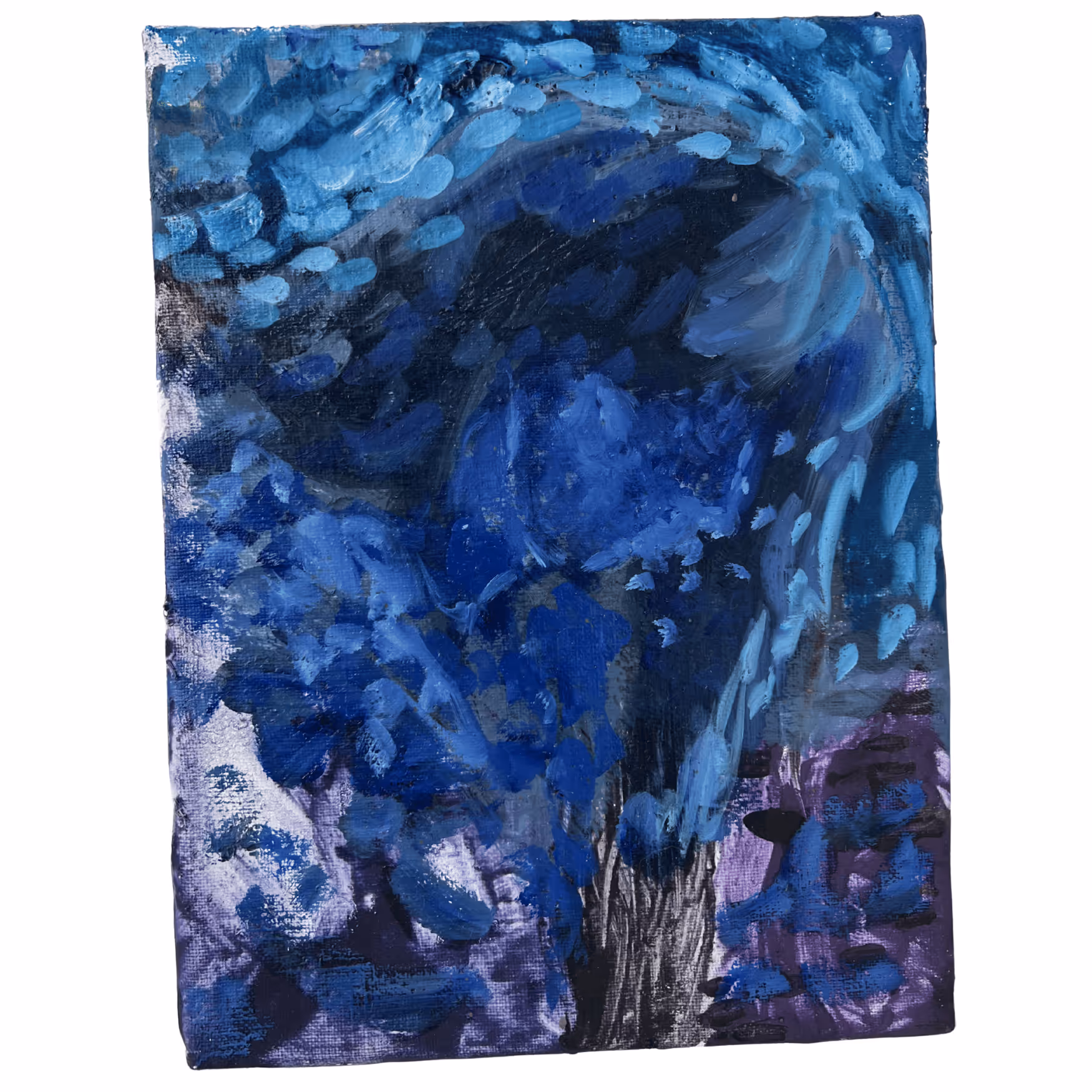 Painting Art by Yves Michael - a man sitting on a chair sunken in thought