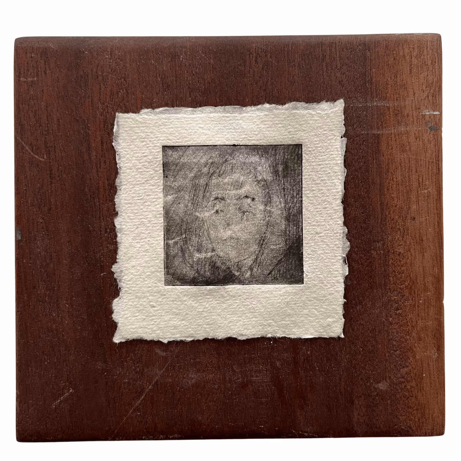 Painting by Yves Michael - Scheinbild showing two boys in from of a window. As one drinks from a bottle the other leans away from the viewer