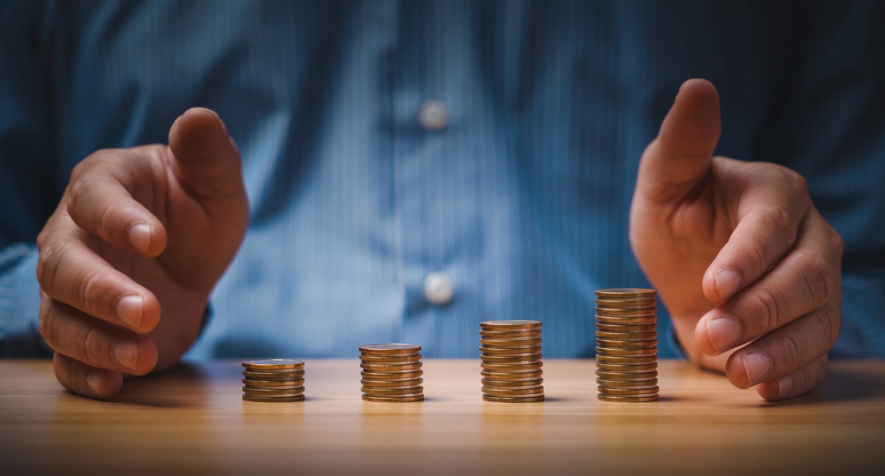 person staking up coins