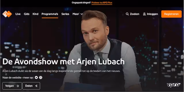 Screenshot van 'De avondshow met Arjen Lubach'