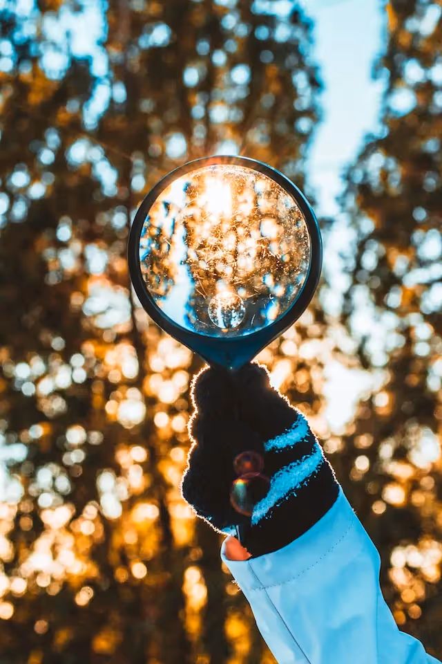 Foto van vergrootglas