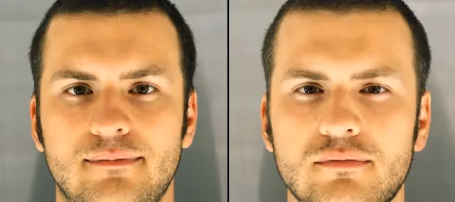 Foto's van gezicht met en zonder een goede nachtrust