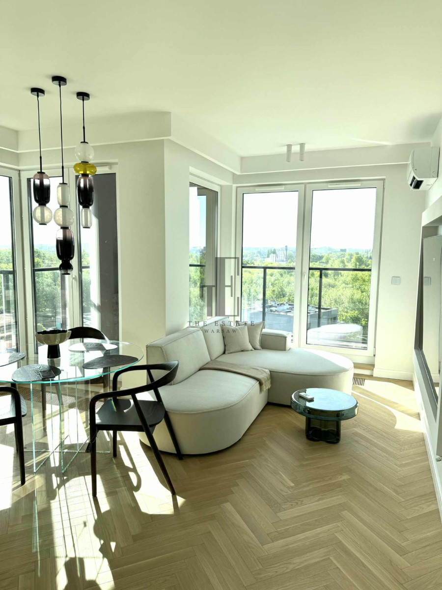 Designerski apartament z widokiem na Warszawę