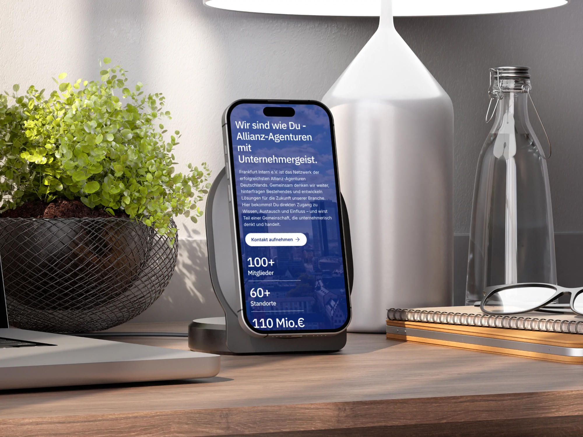 Website Mockup für Frankfurt Intern