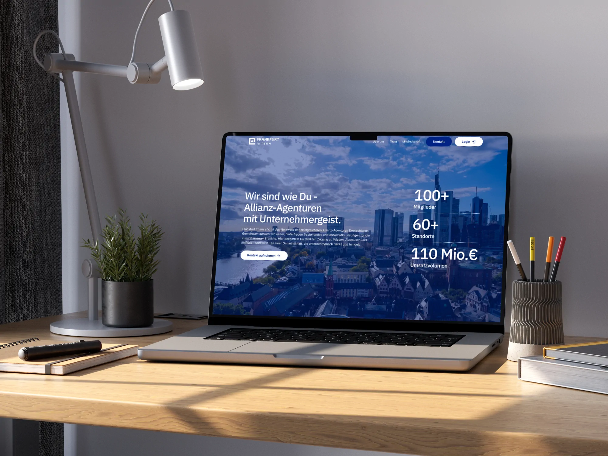 Website Mockup für Frankfurt Intern