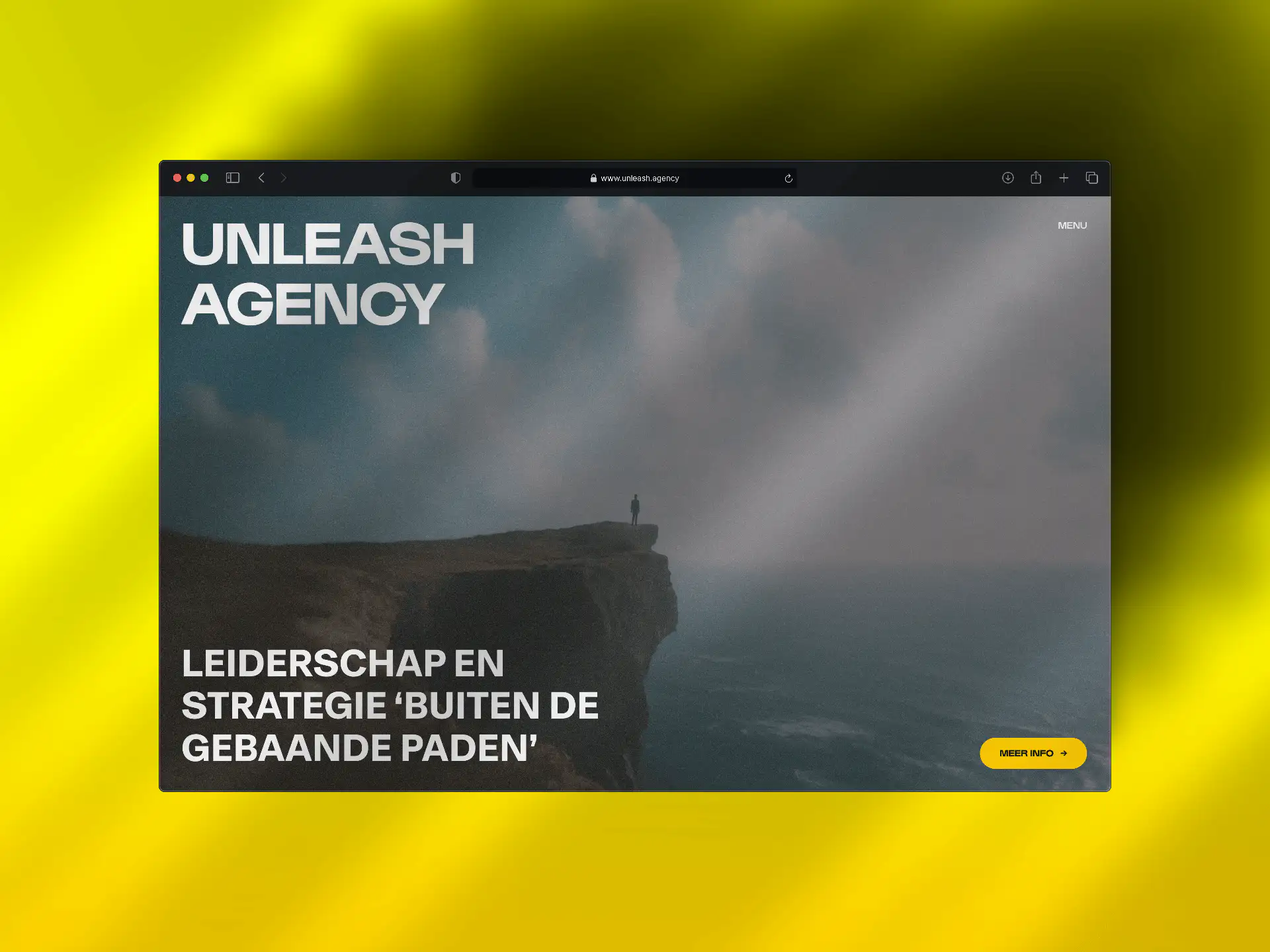 Mockup of the website "Nomadic Road" created by Skiaaa studio