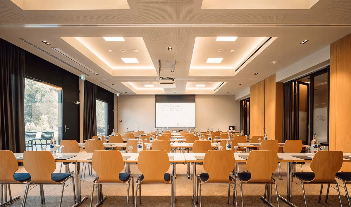 Simme seminar room in the main building with training seating