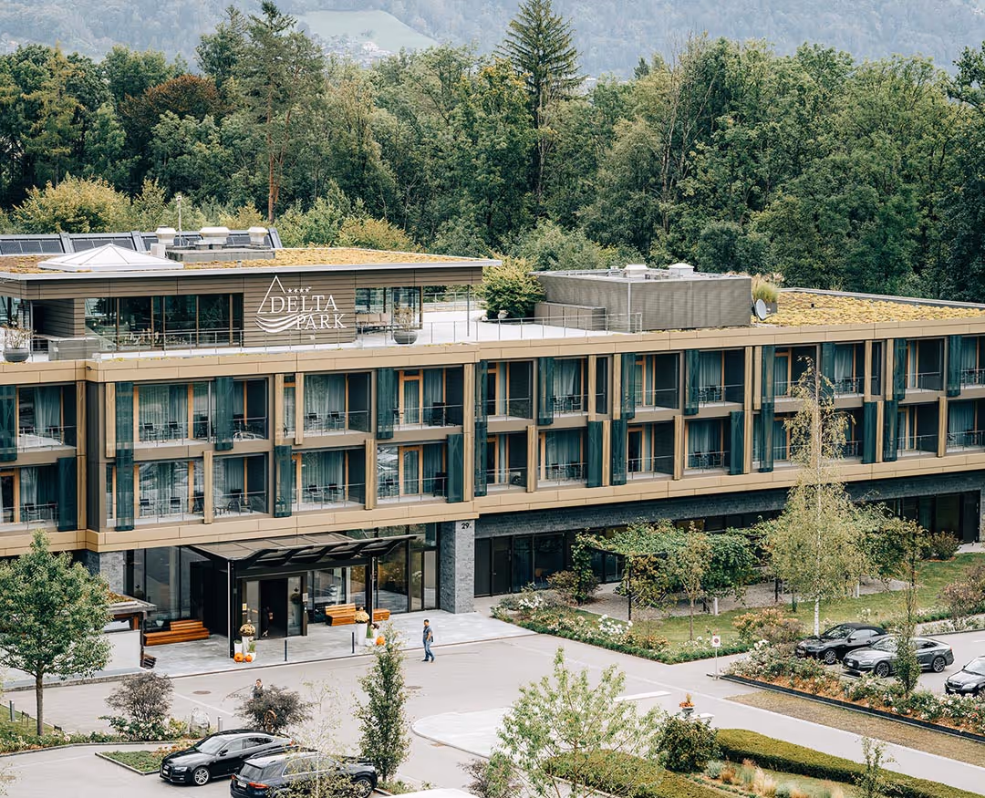 The entrance to the Deltapark Vitalresort