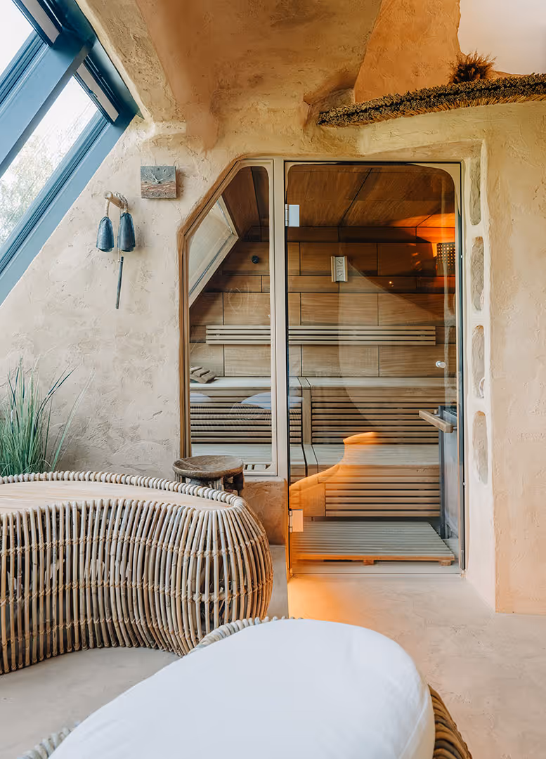Sauna in der Private Spa Suite African Lodge
