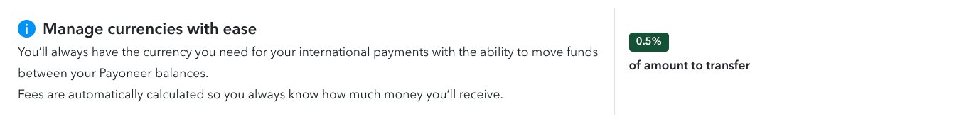 A spread of 0.5% applied to your currency exchange is generally considered pretty good.