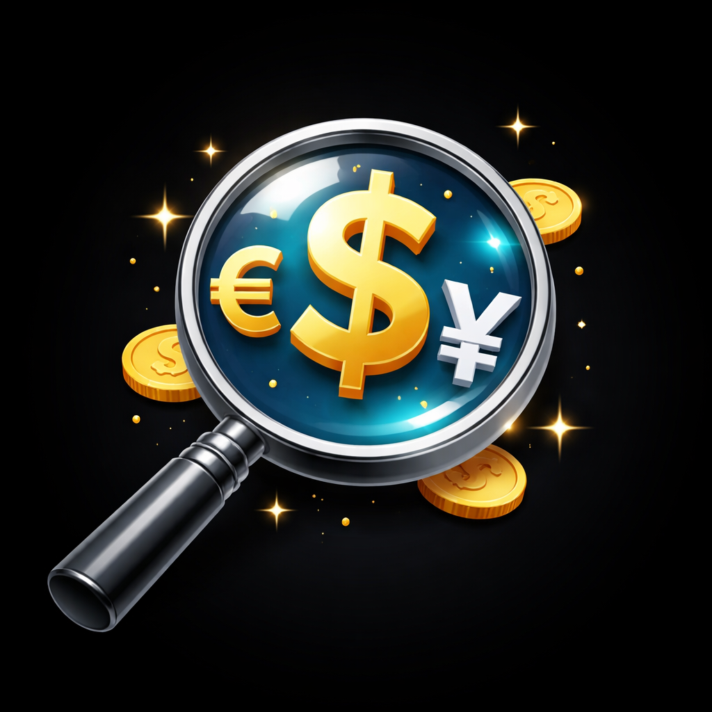 Magnifying Glass Dollar Icon