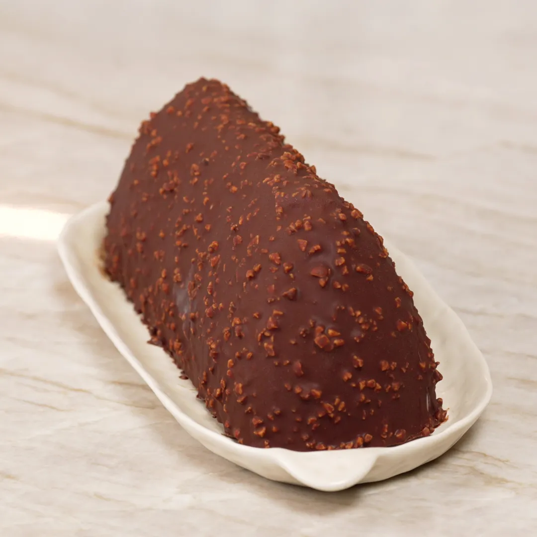 Frozen rocher yule log