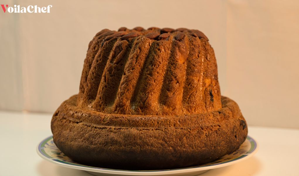 Traditional sweet Alsatian Kougelhopf brioche