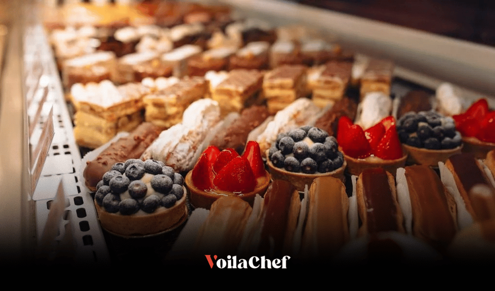 assortiment de tartes et desserts aux fruits avec nappage brillant