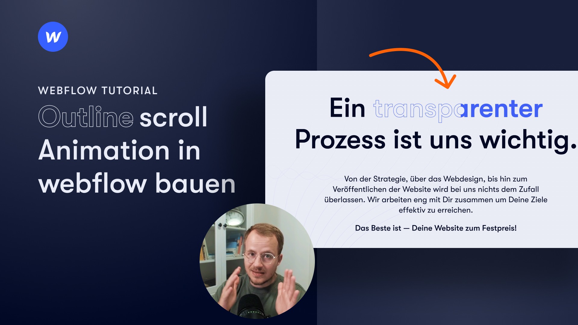 Outline scroll Animation in webflow bauen