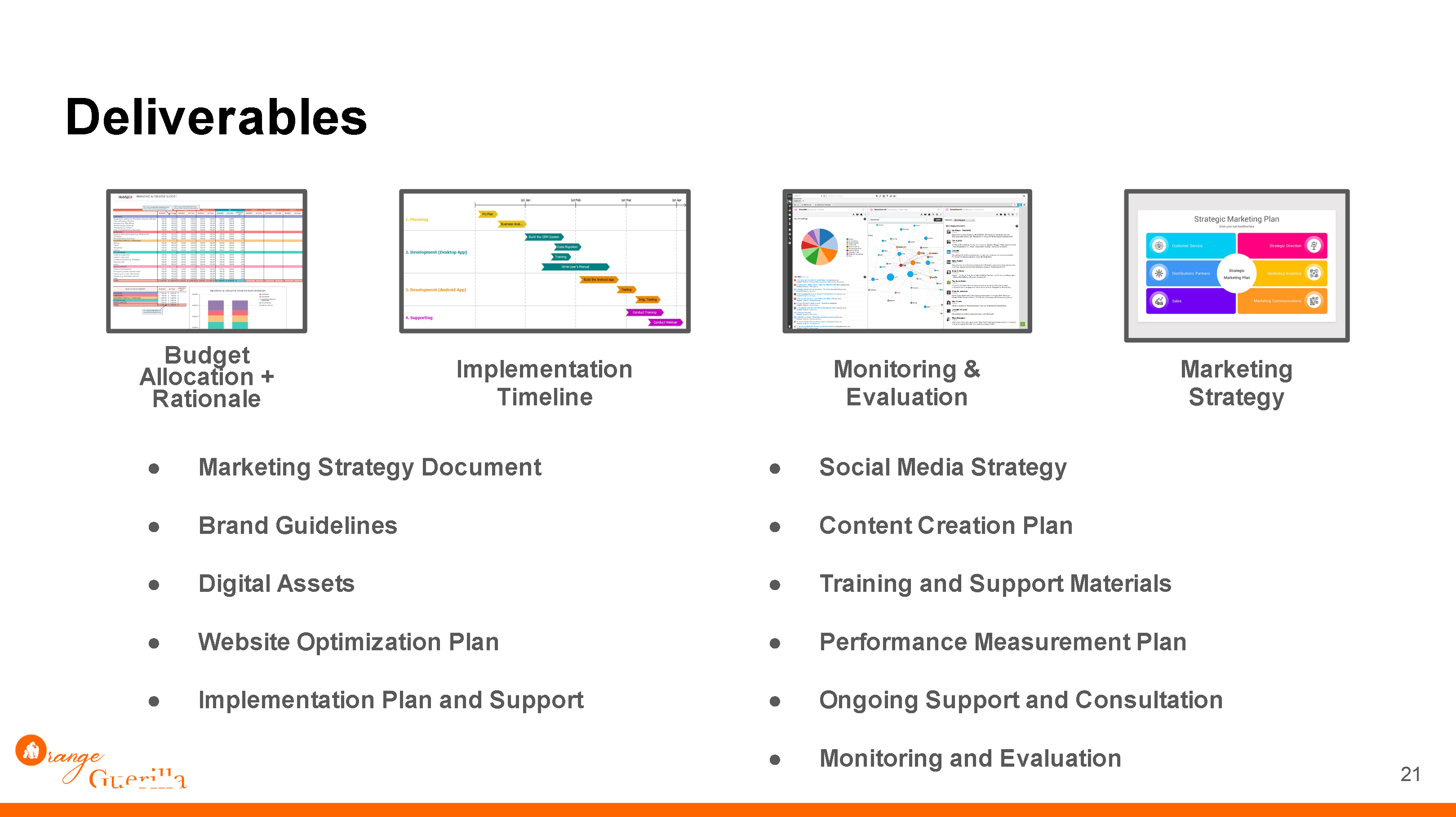 Deliverables slide