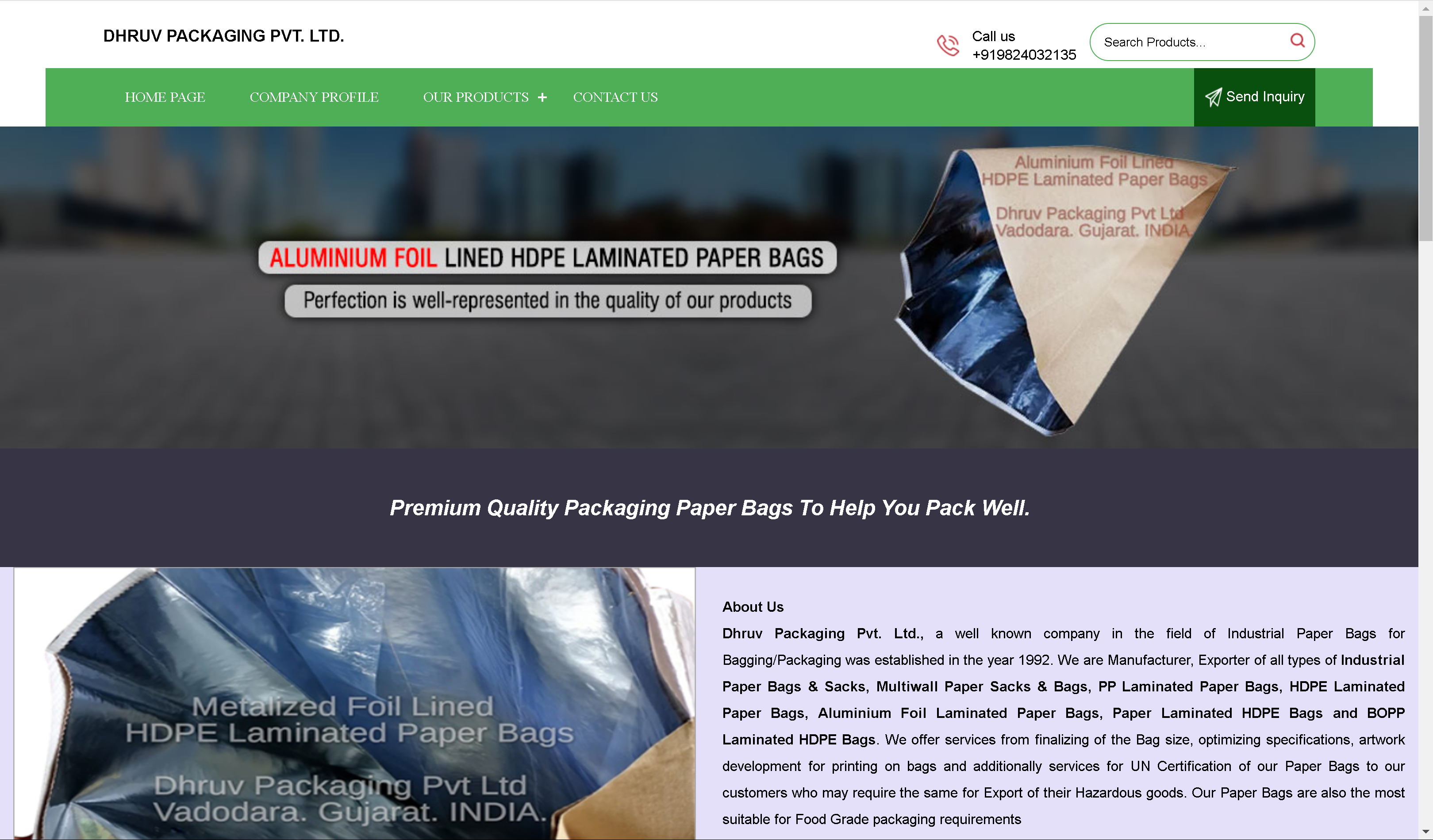 Old Dhruv Packaging Website