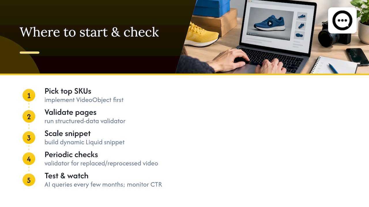 Where to start and what to check on a schedule — overview diagram